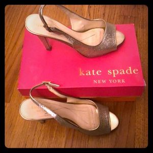Kate Spade Glimmer Gold Dust Heels